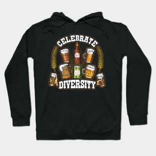 Celebrate Diversity Craft Beer Drinking Hoodie